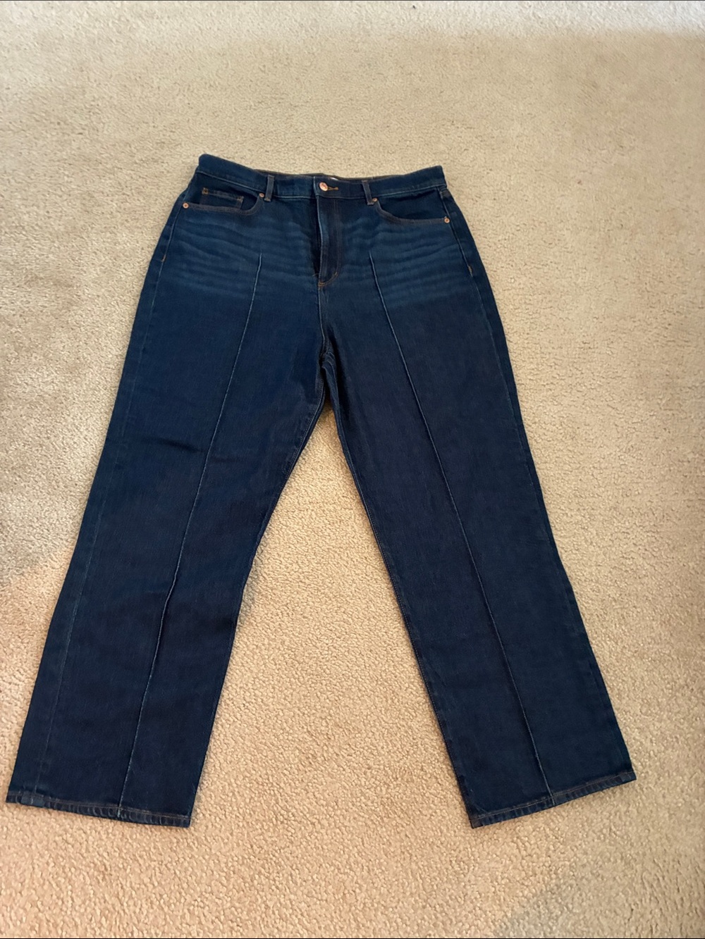 Women’s Dark Blue Straight-Leg Jeans